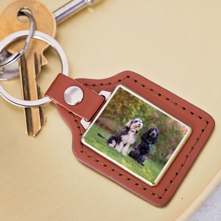 Personalised Rectangle Photo Keyring product image