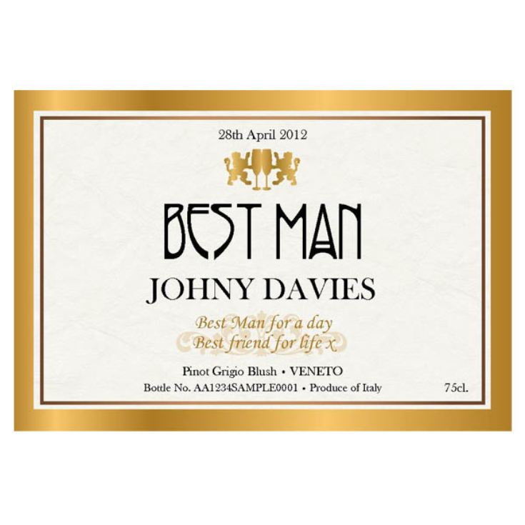 Best Man Personalised Wine product image