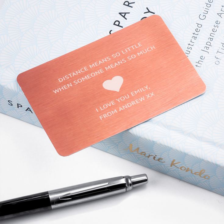 Personalised Love Note Metal Wallet Keepsake product image