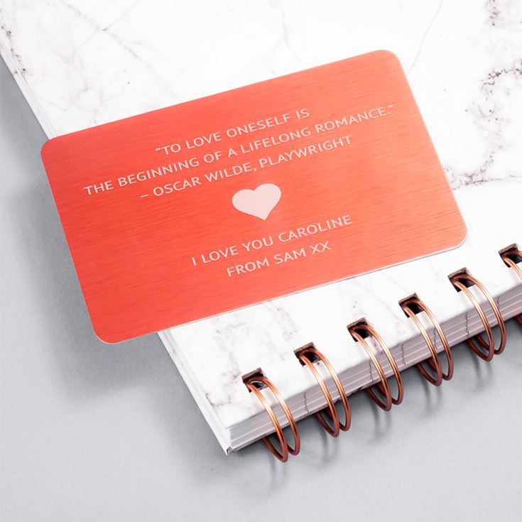 Personalised Love Note Metal Wallet Keepsake product image