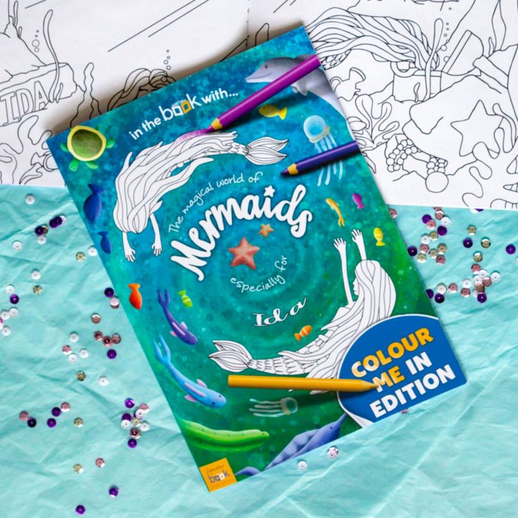 Personalised Mermaid Colouring Book For Kids product image