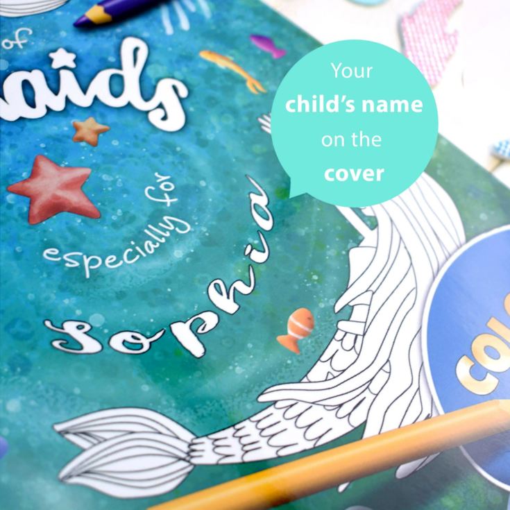 Personalised Mermaid Colouring Book For Kids product image