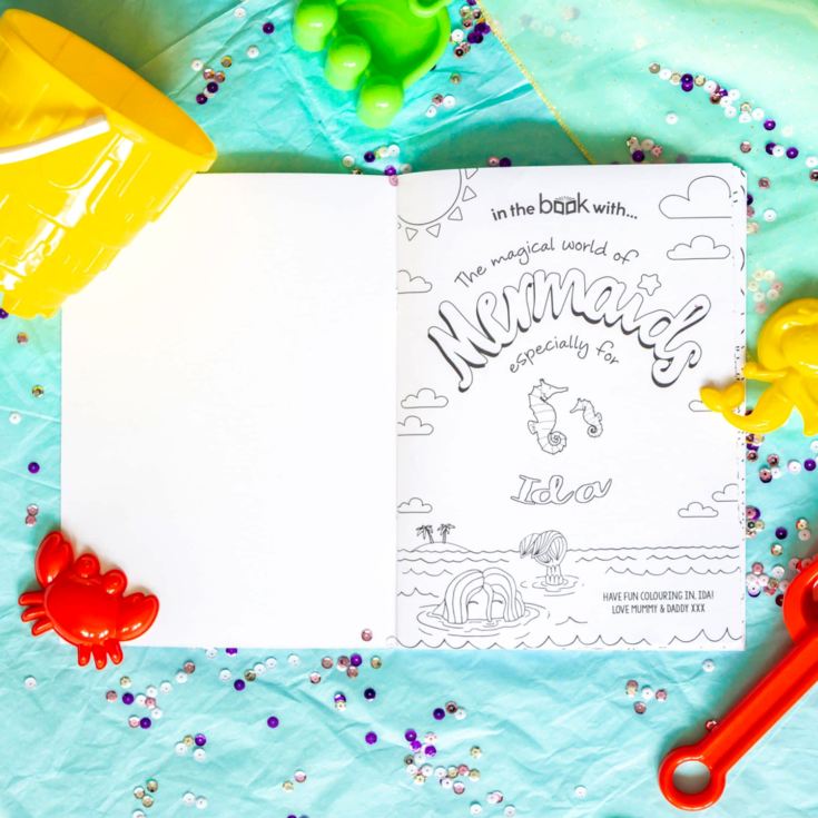 Personalised Mermaid Colouring Book For Kids product image