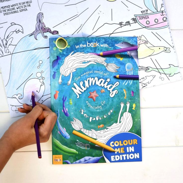 Personalised Mermaid Colouring Book For Kids product image