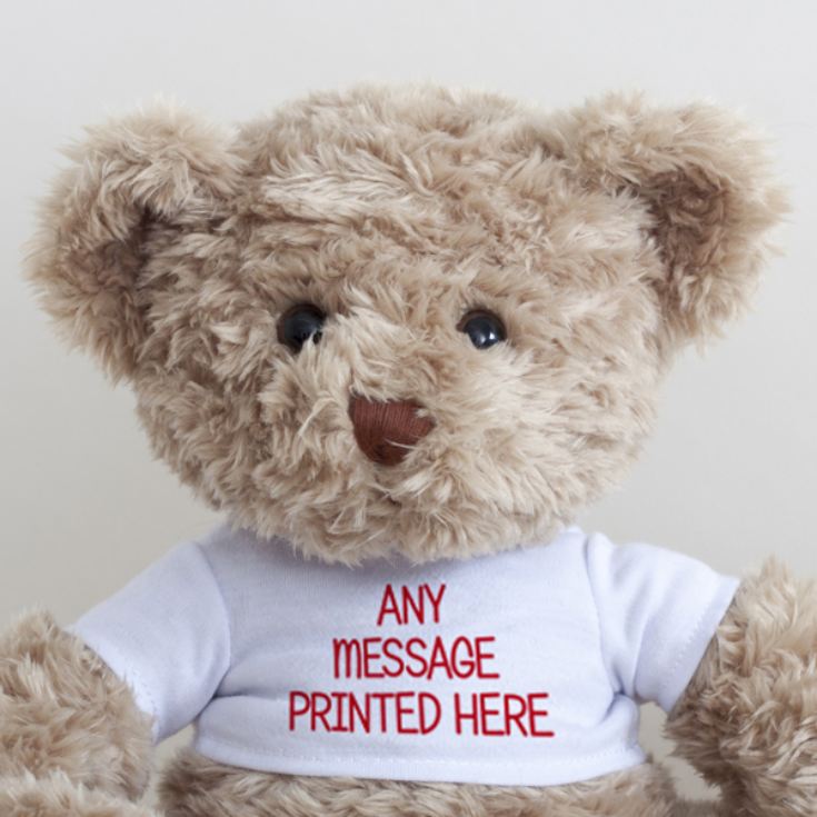 teddy bear with personalised message