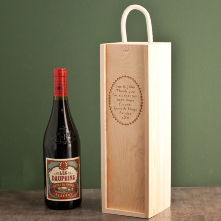 Personalised Wooden Wine Box product image