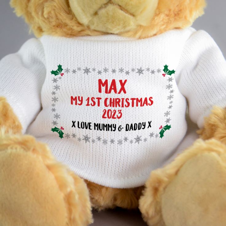 Personalised My 1st Christmas Teddy Bear product image