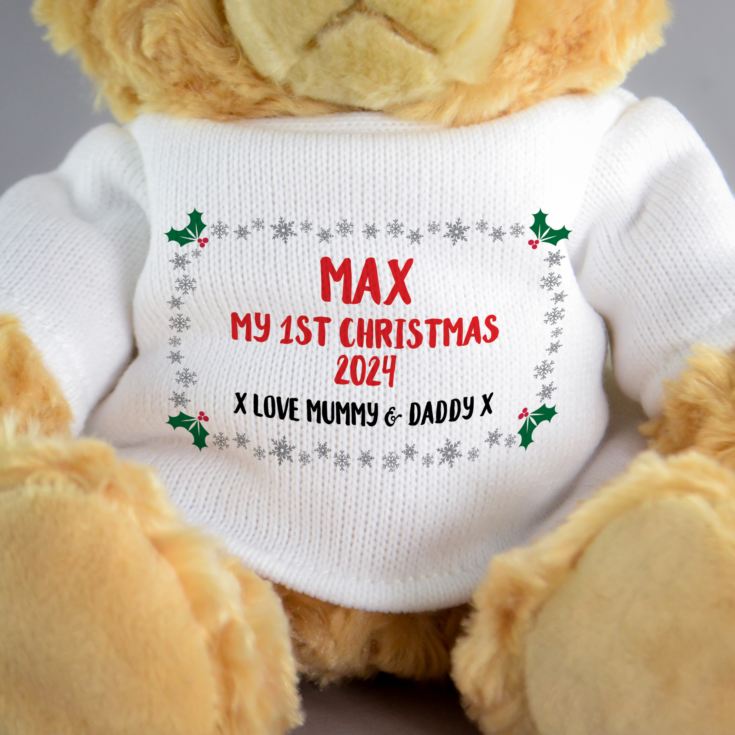 Personalised My 1st Christmas Teddy Bear product image