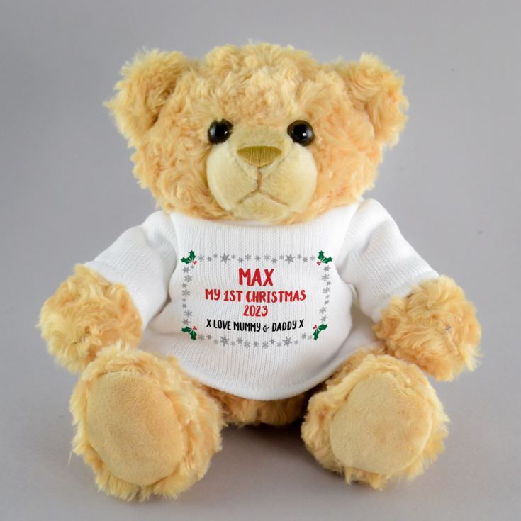 Personalised My 1st Christmas Teddy Bear product image
