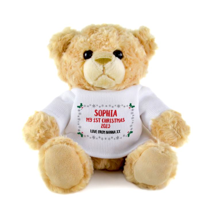 Personalised My 1st Christmas Teddy Bear product image