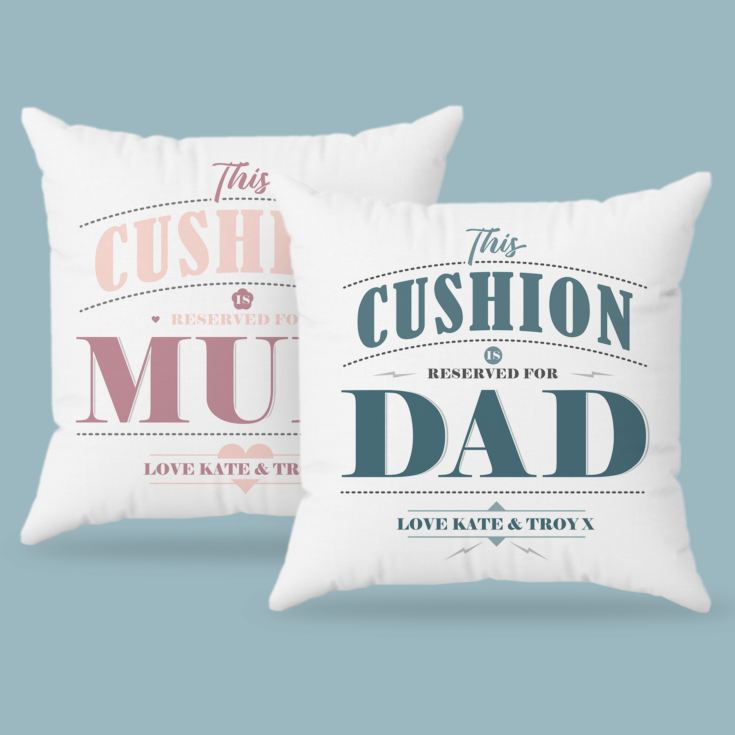 Personalised Pair Of Mum & Dad Cushions product image