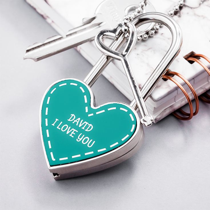 Personalised Parisienne Heart Padlock product image