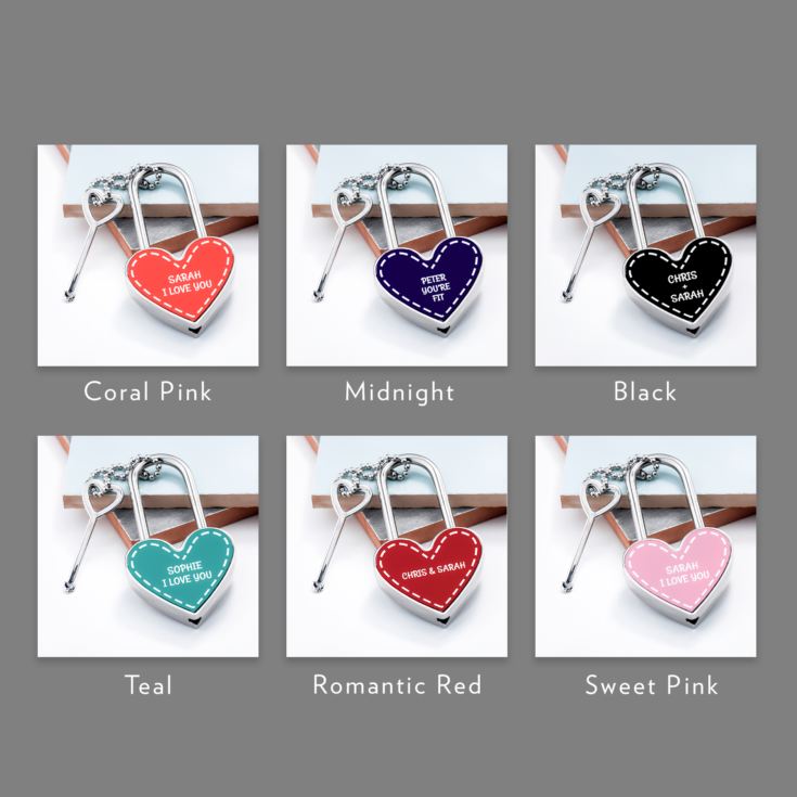 Personalised Parisienne Heart Padlock product image