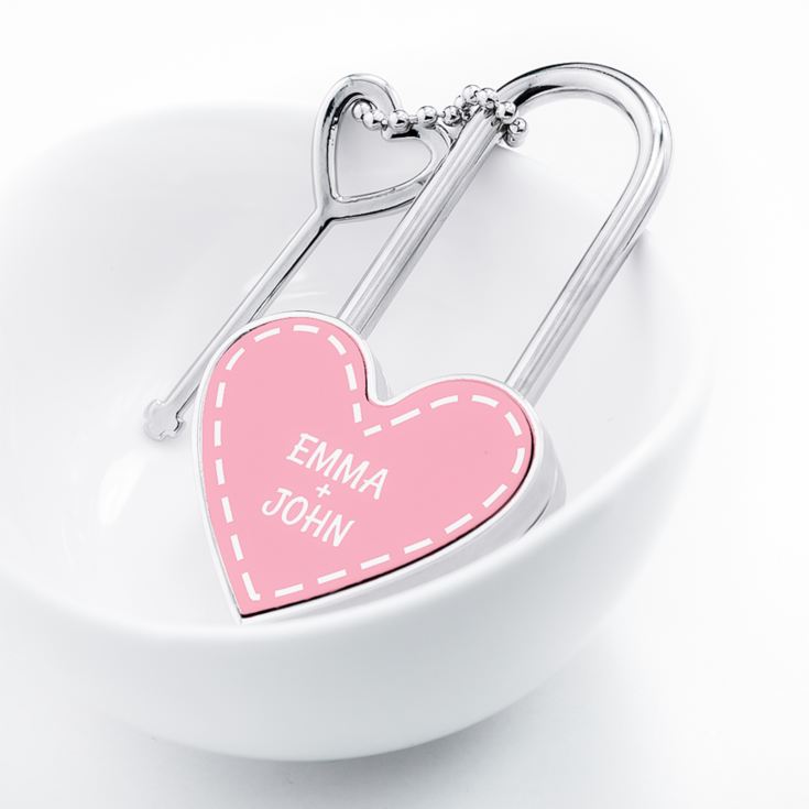 Personalised Parisienne Heart Padlock product image