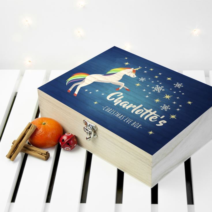 Personalised Rainbow Unicorn Christmas Eve Box product image