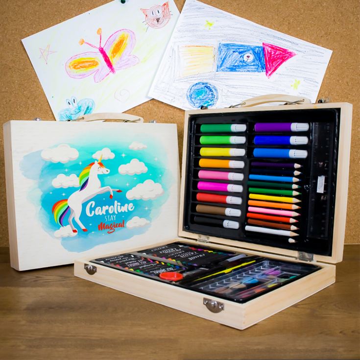 Personalised Rainbow Unicorn Colouring In Set product image