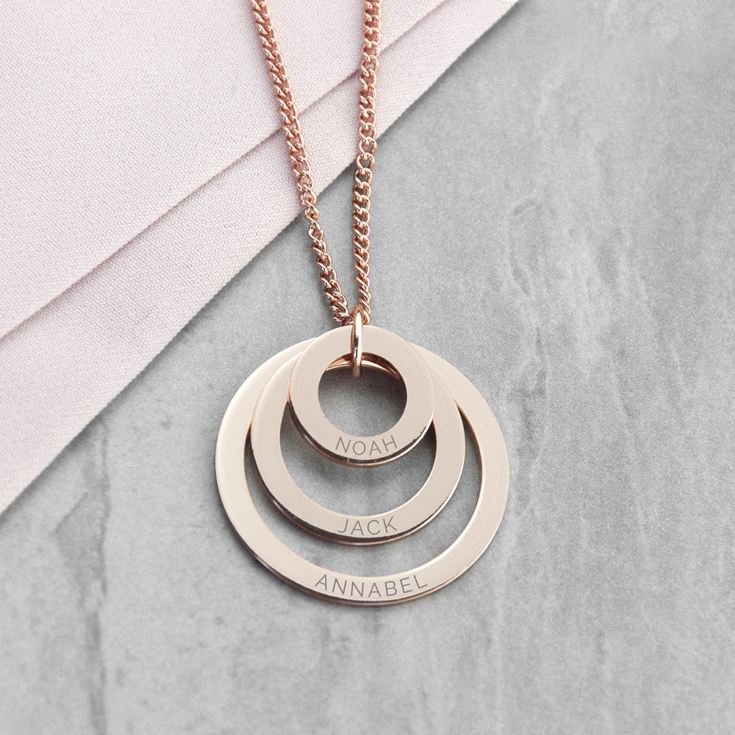 Personalised Rings of Love Necklace product image