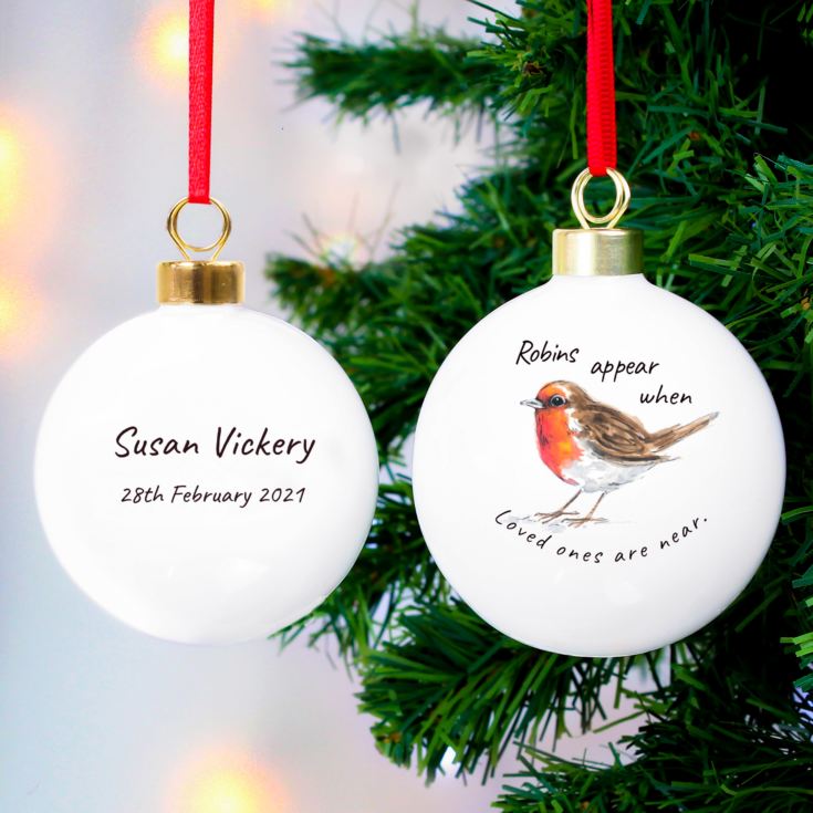 Robins appear when loved ones are near christmas decoration Clearance