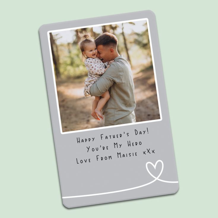 Personalised Romantic Metal Wallet Photo Card product image