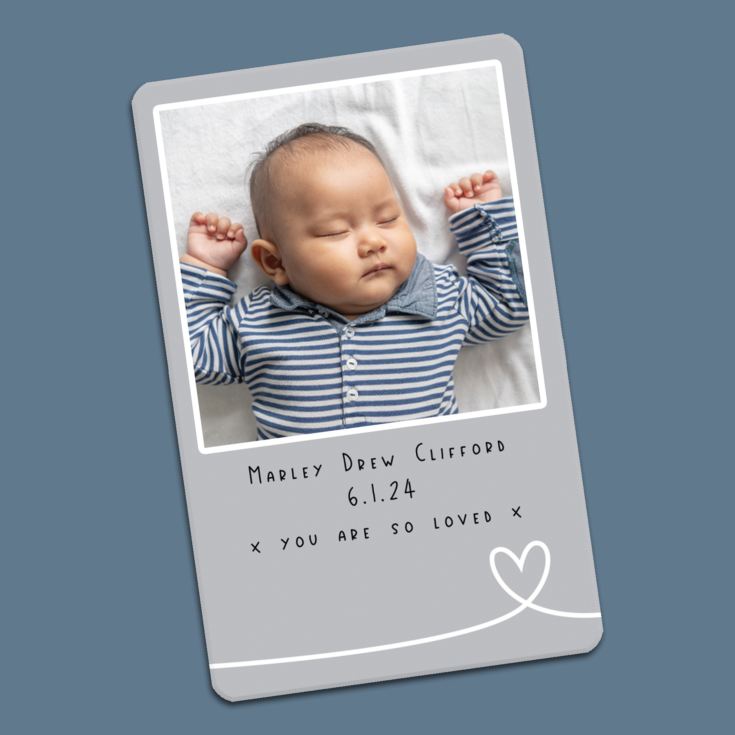 Personalised Romantic Metal Wallet Photo Card product image