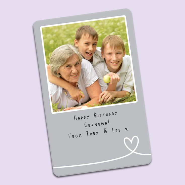 Personalised Romantic Metal Wallet Photo Card product image