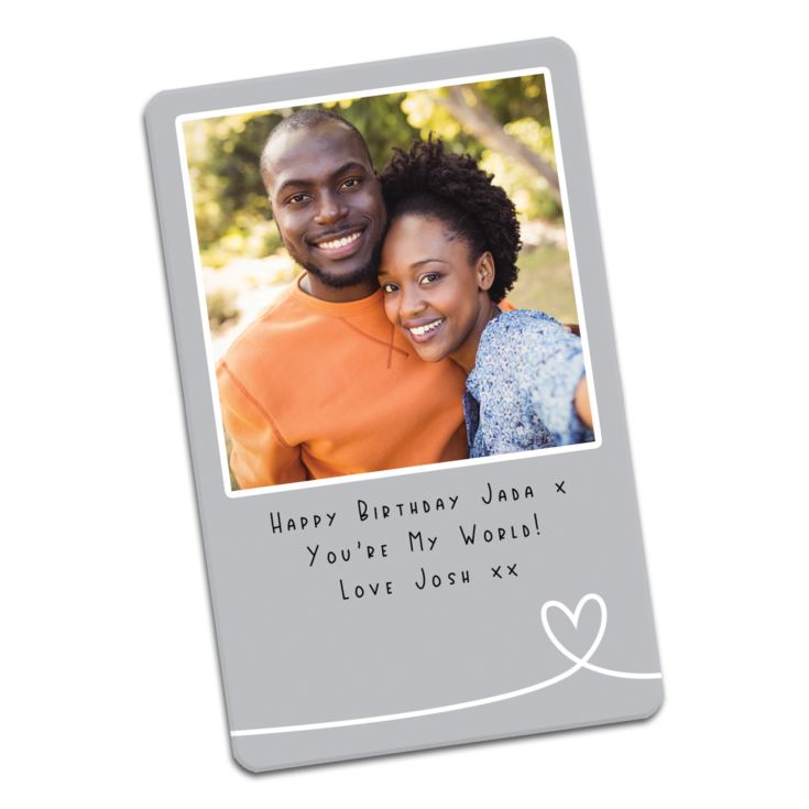 Personalised Romantic Metal Wallet Photo Card product image