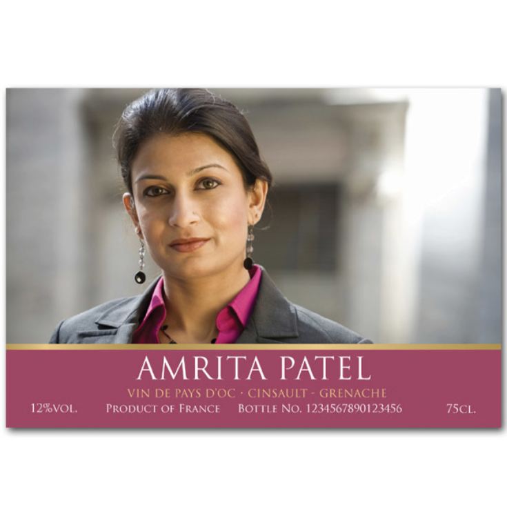 Rose Wine With Personalised Photo Label product image