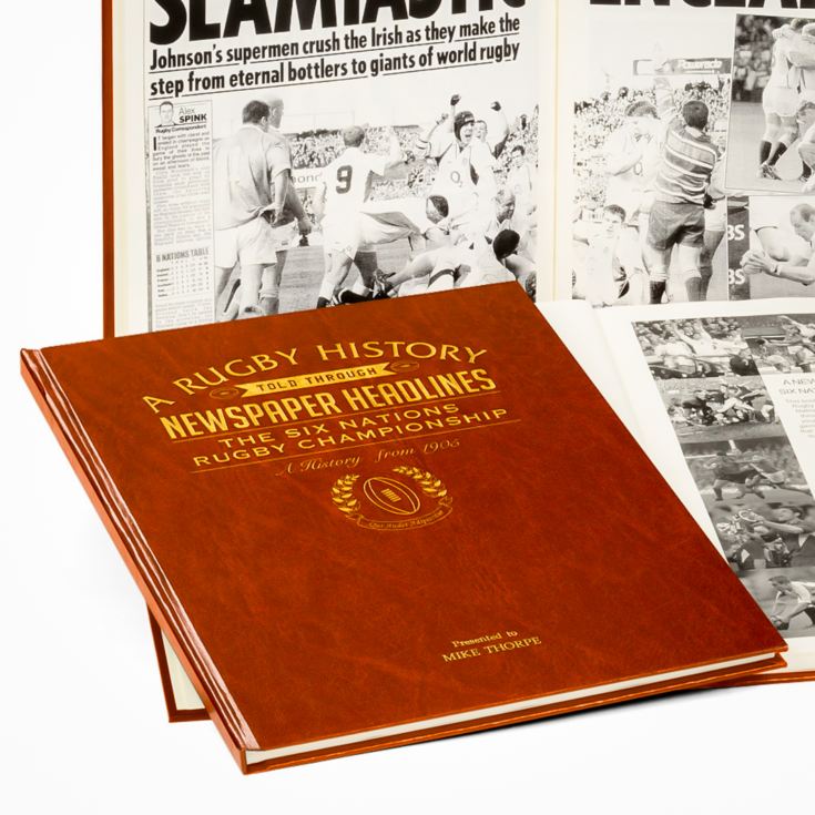 Personalised Rugby Six Nations Newspaper Book product image