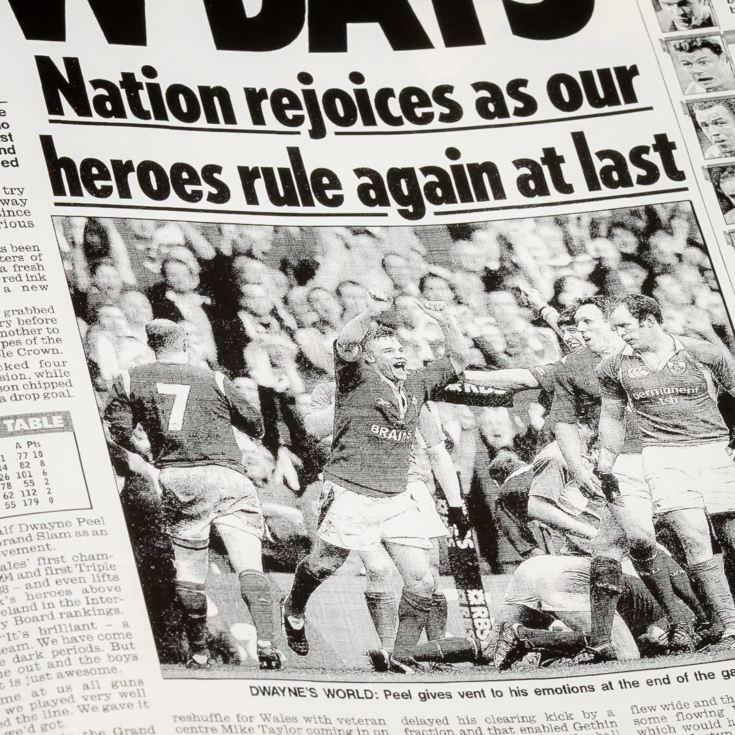 Personalised Rugby Six Nations Newspaper Book product image