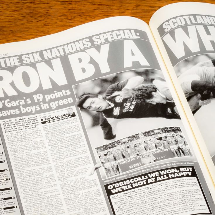 Personalised Rugby Six Nations Newspaper Book product image