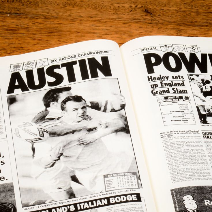 Personalised Rugby Six Nations Newspaper Book product image