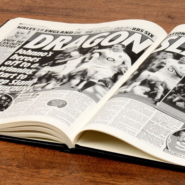 Personalised Rugby World Cup Newspaper Book product image