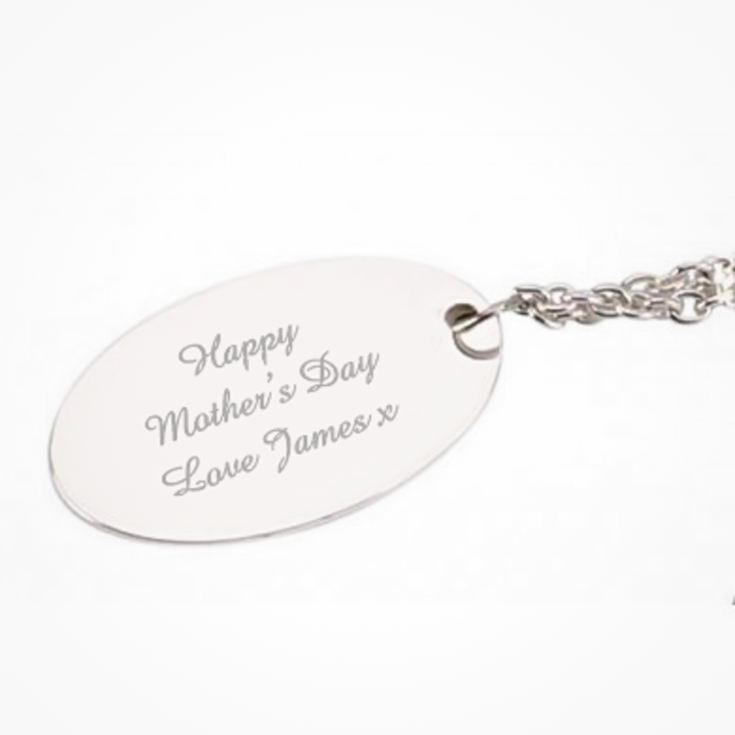 Personalised Silver Plated Rose With Red Bud product image