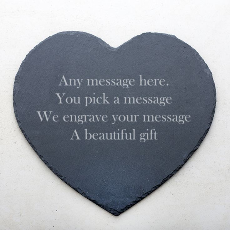 Personalised Heart Slate Placemat product image