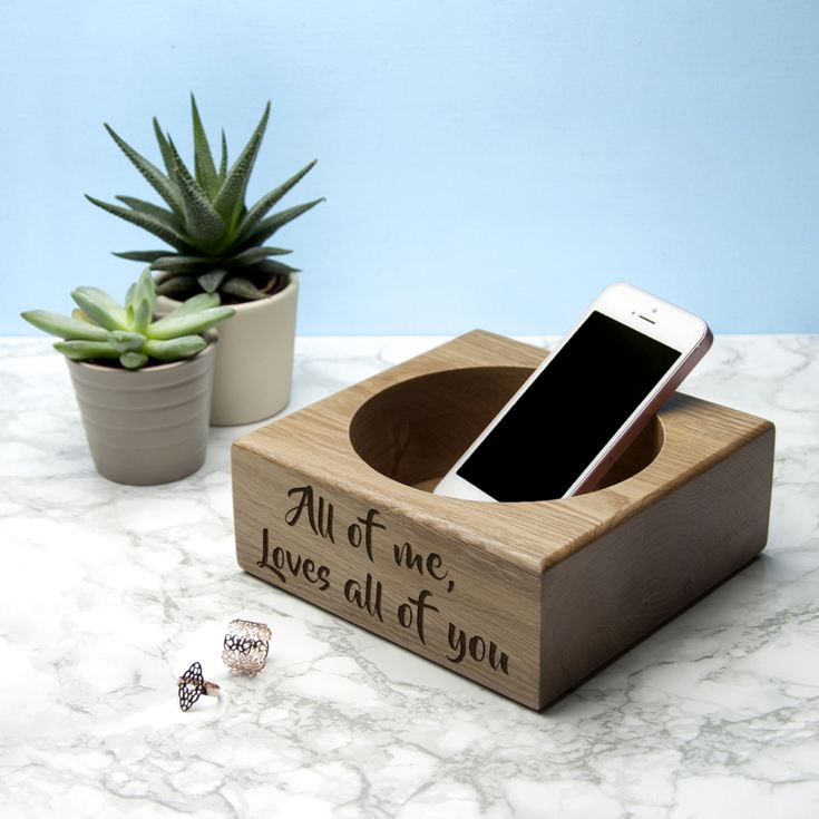 Personalised Solid Oak Stash Tray product image