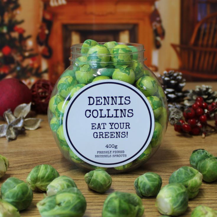 Personalised Chocolate Brussels Sprouts Jar The Gift Experience