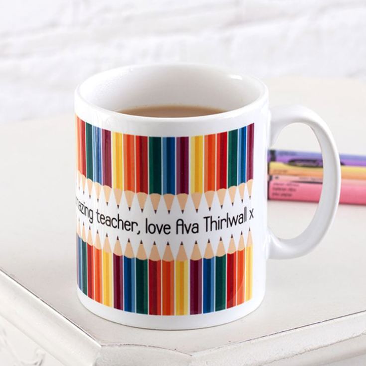 Personalised Teacher Mug - Pencil Design product image