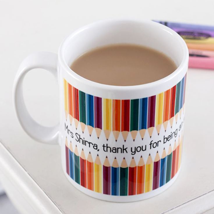 Personalised Teacher Mug - Pencil Design product image