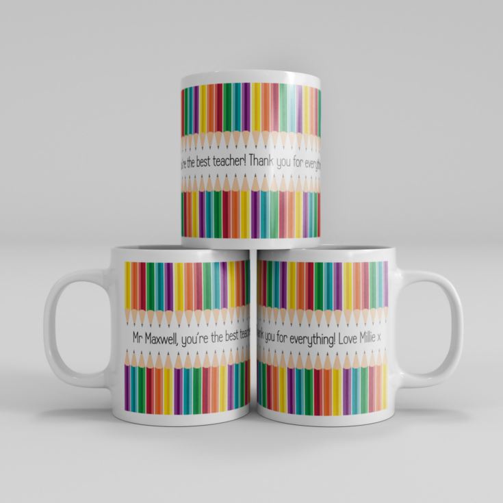 Personalised Teacher Mug - Pencil Design product image