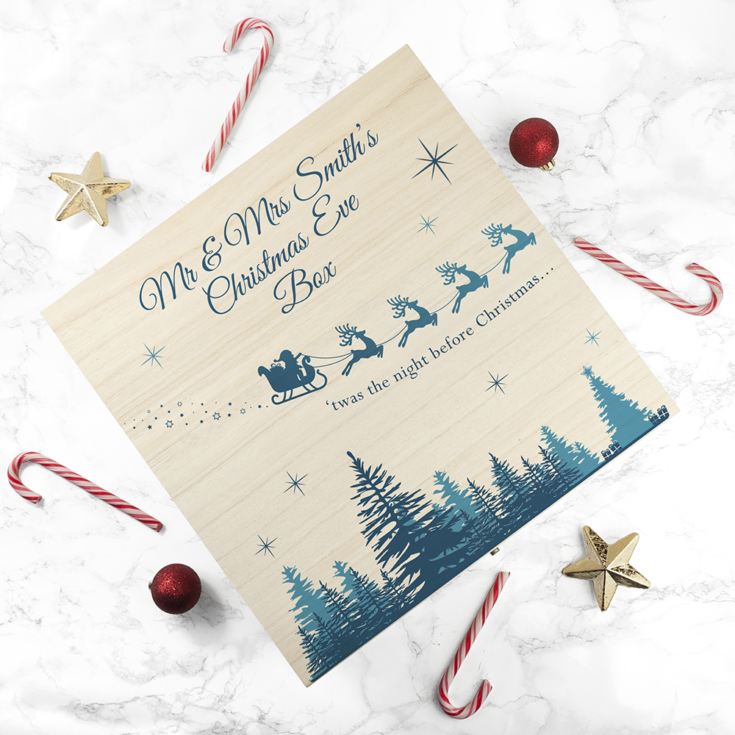 Personalised T'was The Night Before Christmas Wooden Box product image