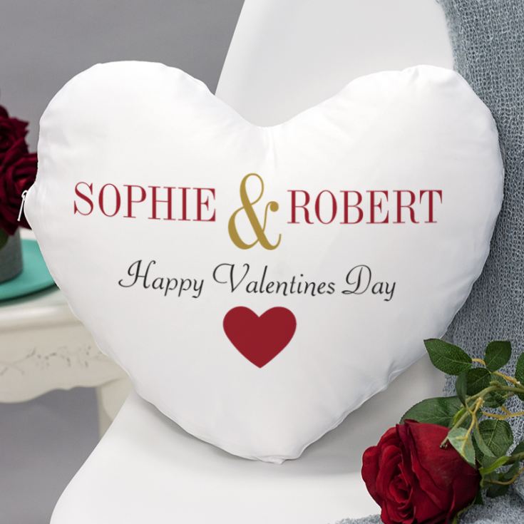 Personalised Valentines Day Heart Shaped Cushion product image