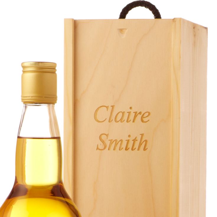 Personalised Whisky in Personalised Wooden Gift Box product image