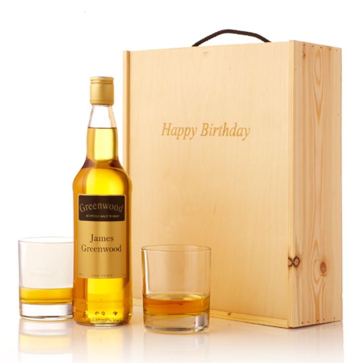 Personalised Single Malt Whisky and Engraved Tumblers In Personalised