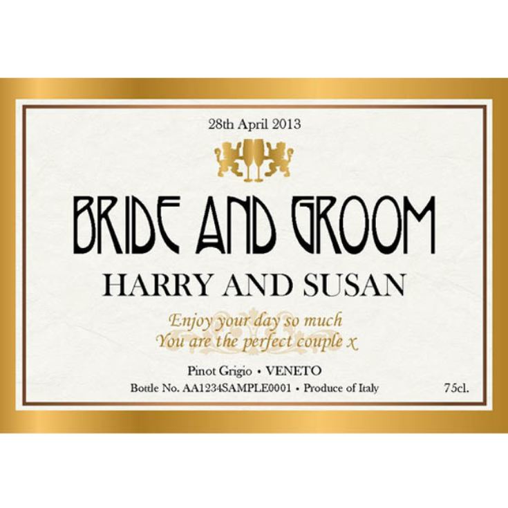 Bride and Groom Personalised Wine product image