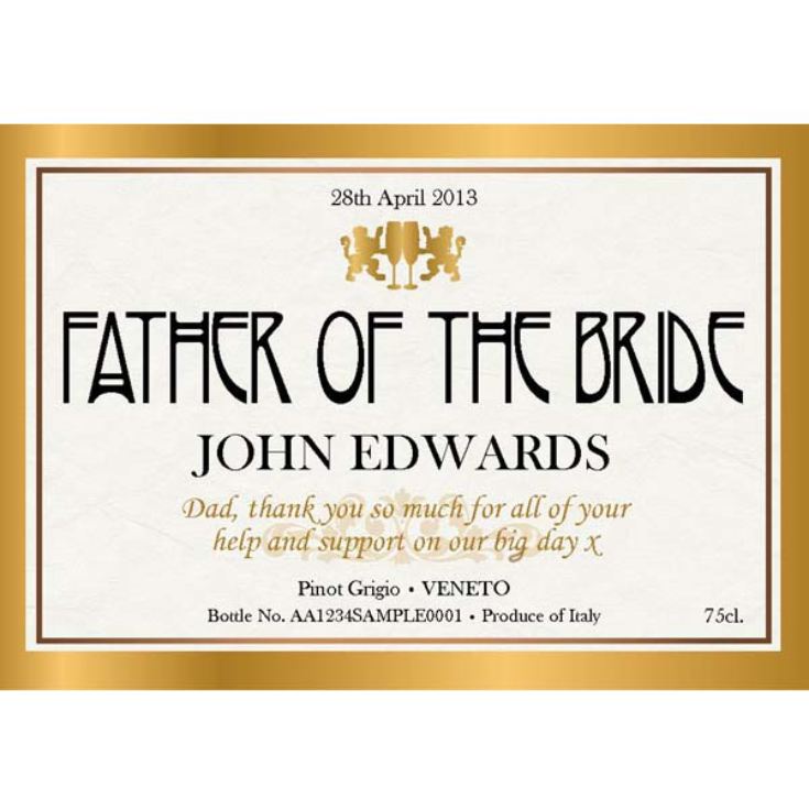 Father of the Bride Personalised Wine product image