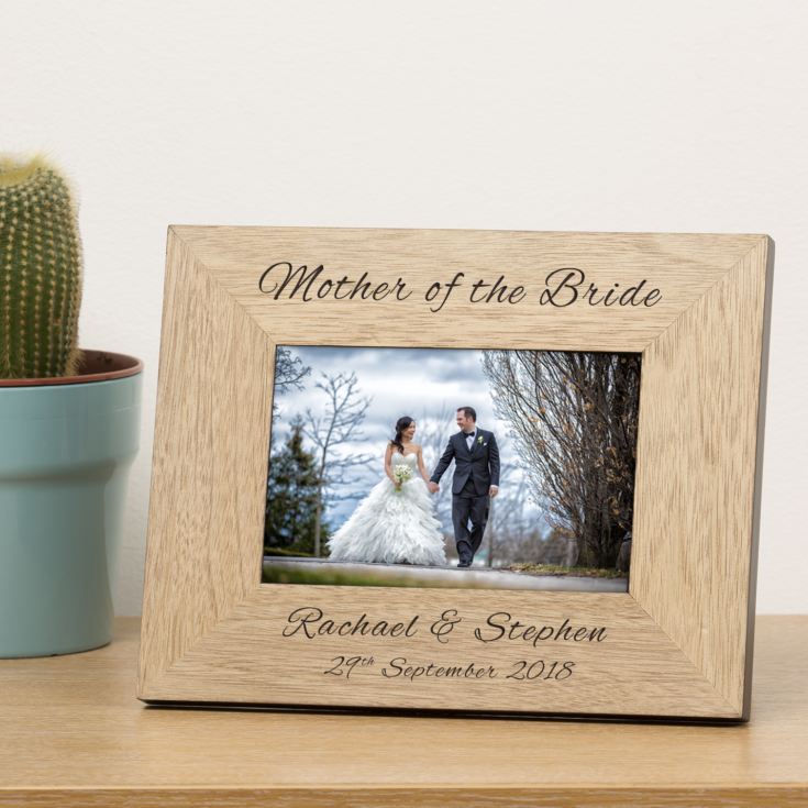 Personalised Mother Of The Bride Wooden Photo Frame product image