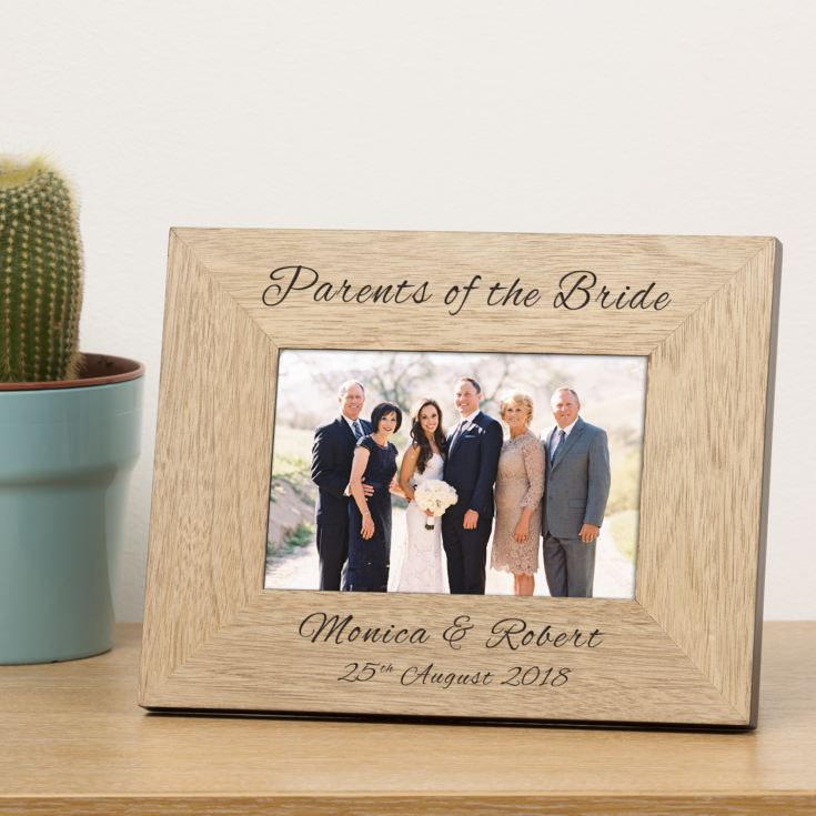 Personalised Mother Of The Bride Wooden Photo Frame product image