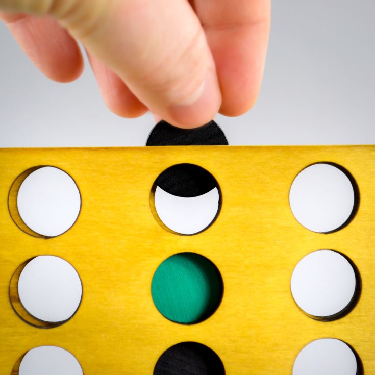 Four in a Row Wooden Game product image