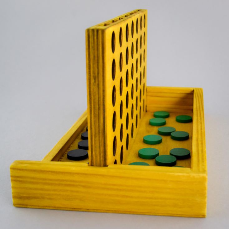 Four in a Row Wooden Game product image