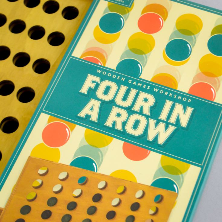 Four in a Row Wooden Game product image